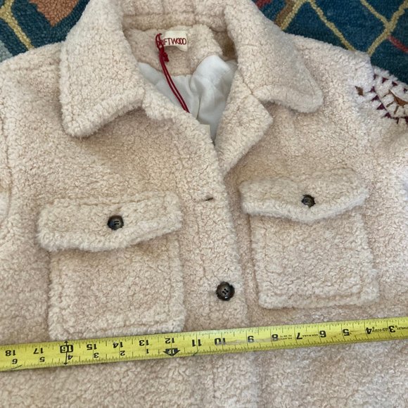 DRIFTWOOD Cream Embroidered Sherpa Jacket | Sundance Catalog - Picture 11 of 13